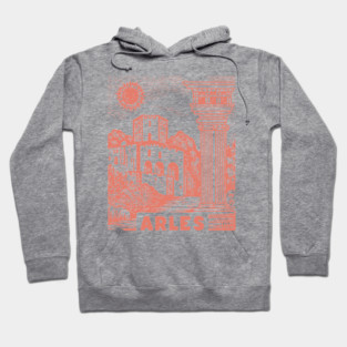 Arles Roman Architecture Vintage Travel Poster Art Hoodie