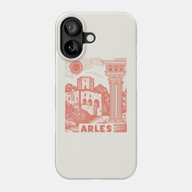 Arles Roman Architecture Vintage Travel Poster Art Phone Case by TuncGK
