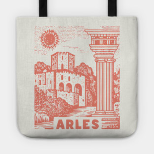 Arles Roman Architecture Vintage Travel Poster Art Tote