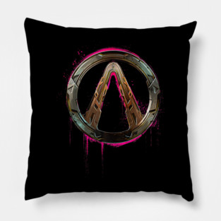 Borderlands 4 Graffiti Vault Pink Glow Video Game Pillow
