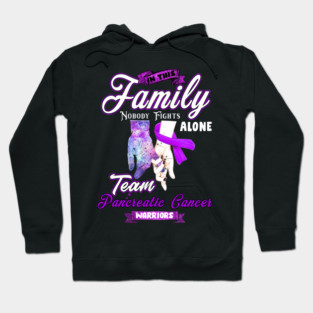 In This Family Nobody Fights Alone Team Pancreatic Cancer Support Hoodie