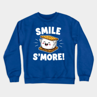 Smile S'more Funny Camping Treat Crewneck Sweatshirt