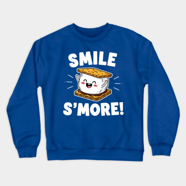 Smile S'more Funny Camping Treat Crewneck Sweatshirt by enrynz