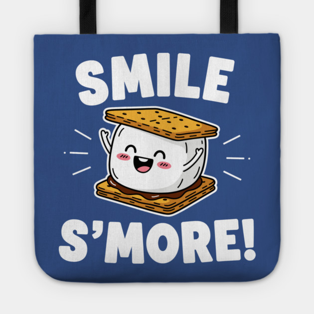 Smile S'more Funny Camping Treat Tote by enrynz