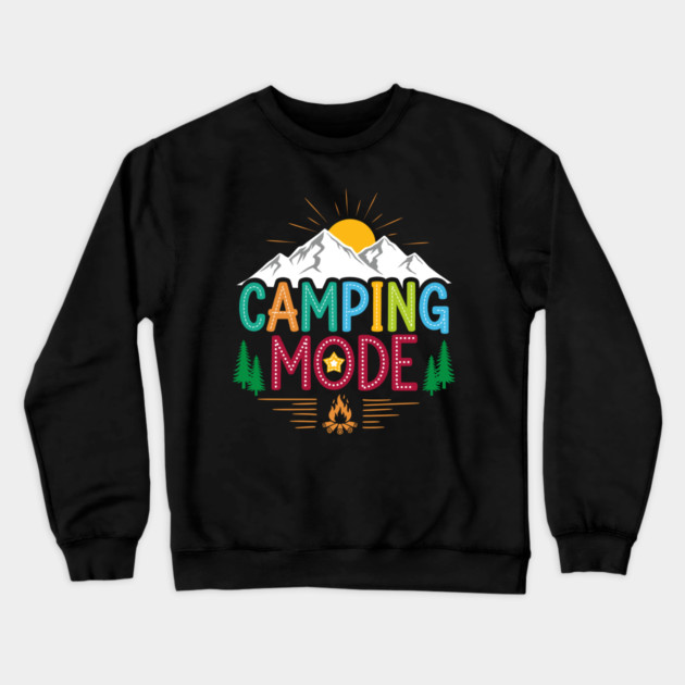Camping Mode Crewneck Sweatshirt by enrynz
