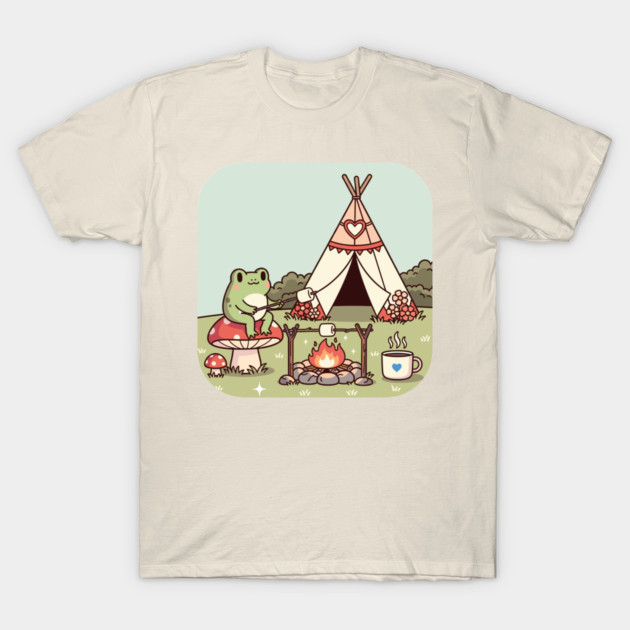 Cozy Camping Frog T-Shirt by enrynz