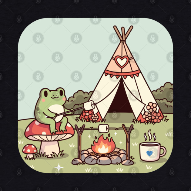 Cozy Camping Frog by enrynz