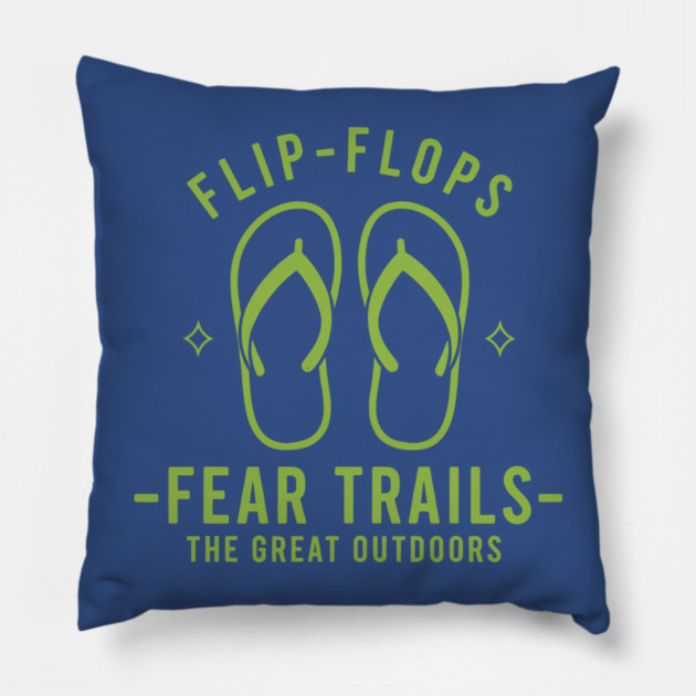 Flip Flops Fear Trails Pillow by enrynz
