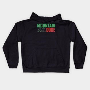 Mountain Dude Bigfoot Kids Hoodie