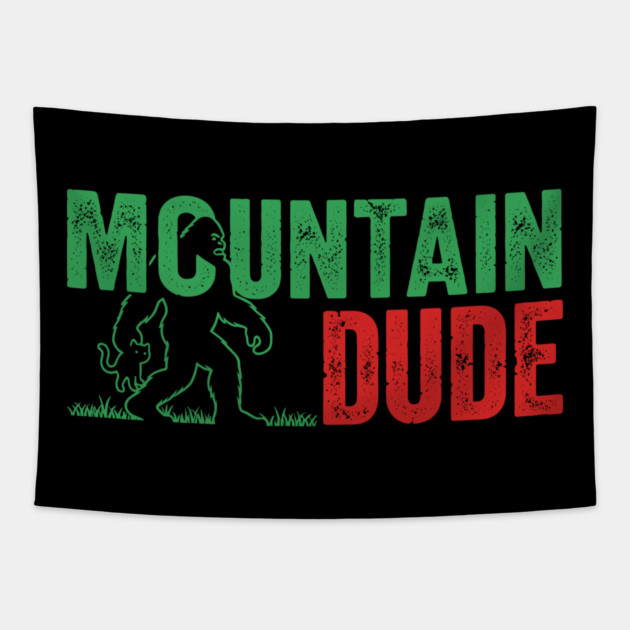 Mountain Dude Bigfoot Tapestry by enrynz