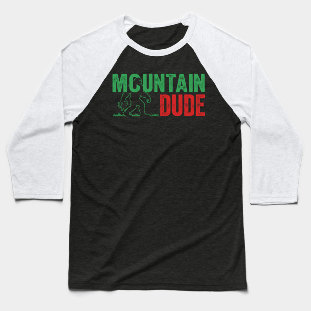 Mountain Dude Bigfoot Baseball T-Shirt by enrynz