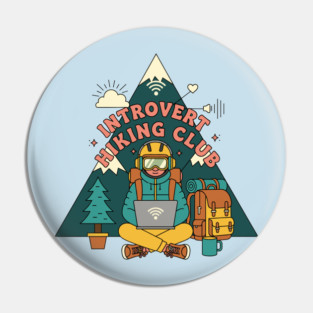 Introvert Hiking Club Pin