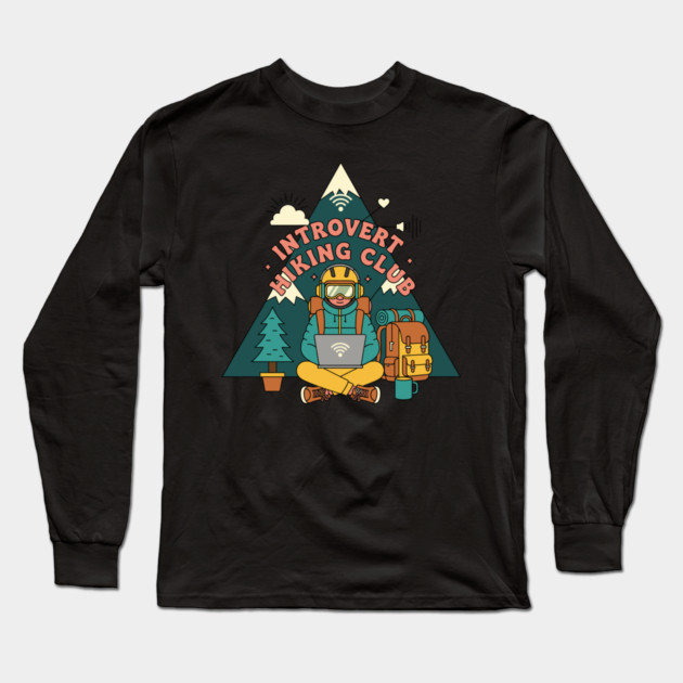 Introvert Hiking Club Long Sleeve T-Shirt by enrynz