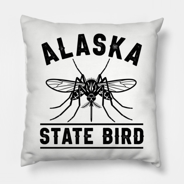 Alaska State Bird Mosquito Pillow by enrynz