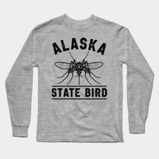 Alaska State Bird Mosquito Long Sleeve T-Shirt