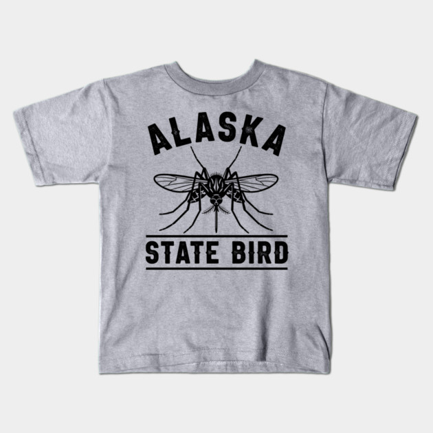 Alaska State Bird Mosquito Kids T-Shirt by enrynz