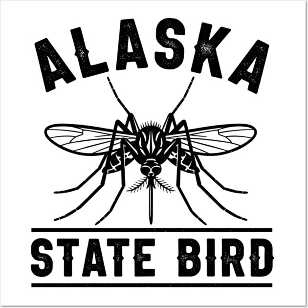Alaska State Bird Mosquito Wall Art by enrynz