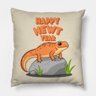 Happy Newt Year Pillow