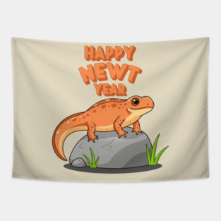 Happy Newt Year Tapestry