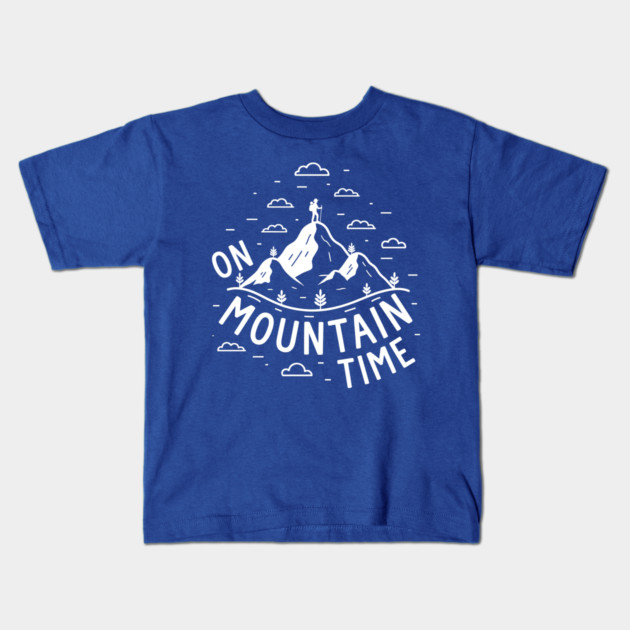 On Mountain Time Kids T-Shirt by enrynz