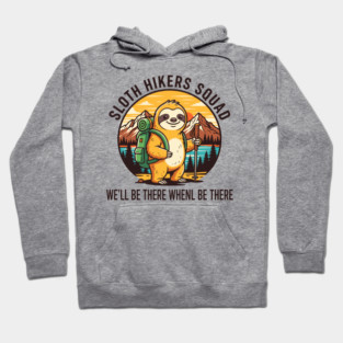 Sloth Hikers Squad Hoodie