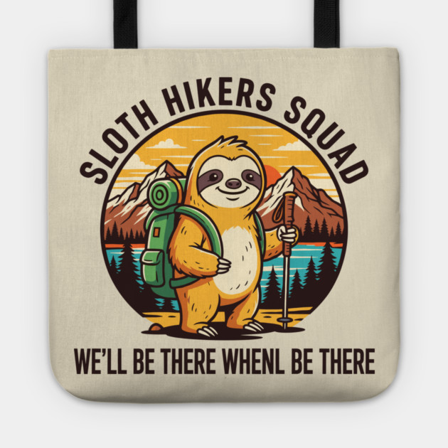 Sloth Hikers Squad Tote by enrynz