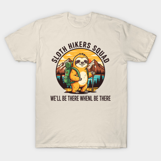 Sloth Hikers Squad T-Shirt by enrynz