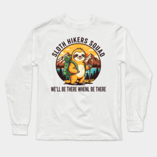 Sloth Hikers Squad Long Sleeve T-Shirt