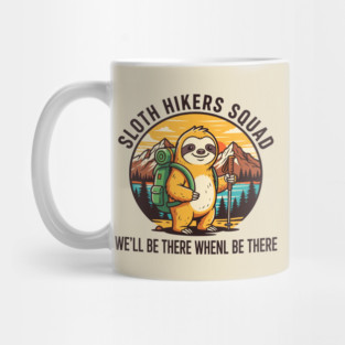 Sloth Hikers Squad Mug