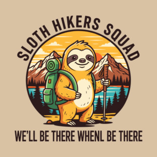 Sloth Hikers Squad T-Shirt
