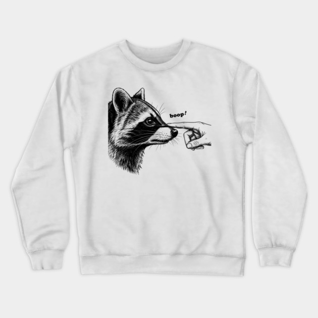 Boop the Raccoon Crewneck Sweatshirt by enrynz