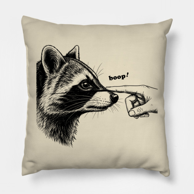 Boop the Raccoon Pillow by enrynz