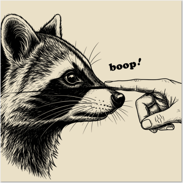 Boop the Raccoon Wall Art by enrynz