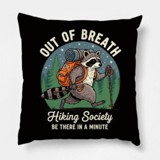 Out of Breath Hiking Society Pillow