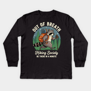 Out of Breath Hiking Society Kids Long Sleeve T-Shirt