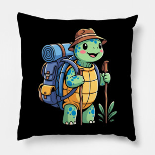 Turtle Trekking Adventure Pillow