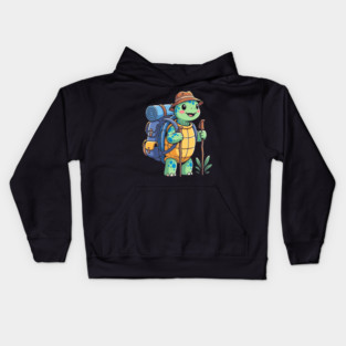 Turtle Trekking Adventure Kids Hoodie