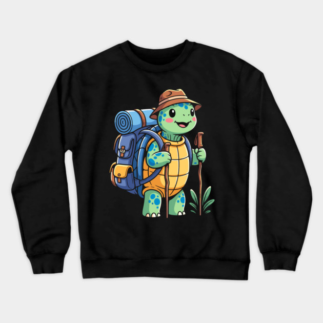 Turtle Trekking Adventure Crewneck Sweatshirt by enrynz