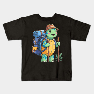 Turtle Trekking Adventure Kids T-Shirt