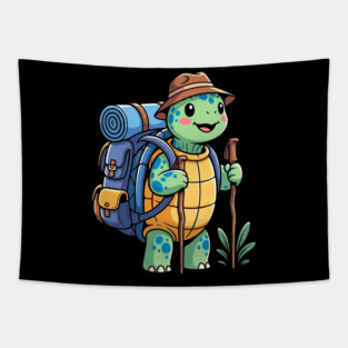 Turtle Trekking Adventure Tapestry