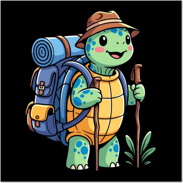 Turtle Trekking Adventure Wall Art by enrynz