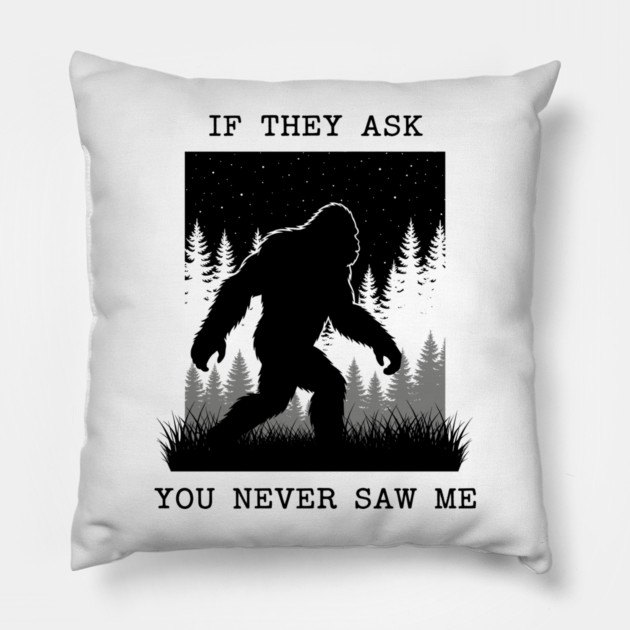 If They Ask You Never Saw Me Pillow by enrynz