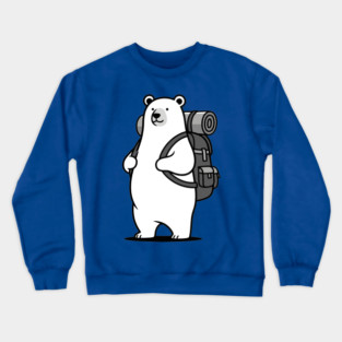 Adventurous Polar Bear Explorer Crewneck Sweatshirt