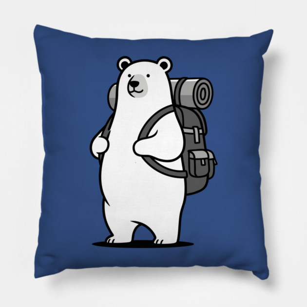 Adventurous Polar Bear Explorer Pillow by enrynz
