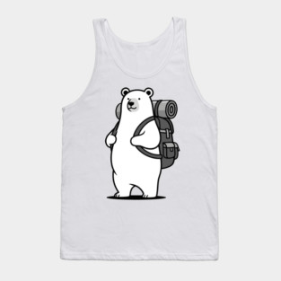Adventurous Polar Bear Explorer Tank Top