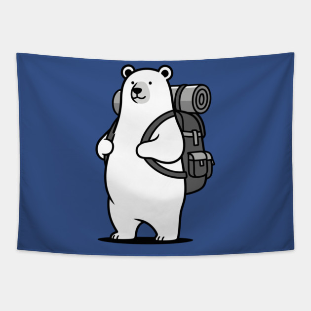 Adventurous Polar Bear Explorer Tapestry by enrynz