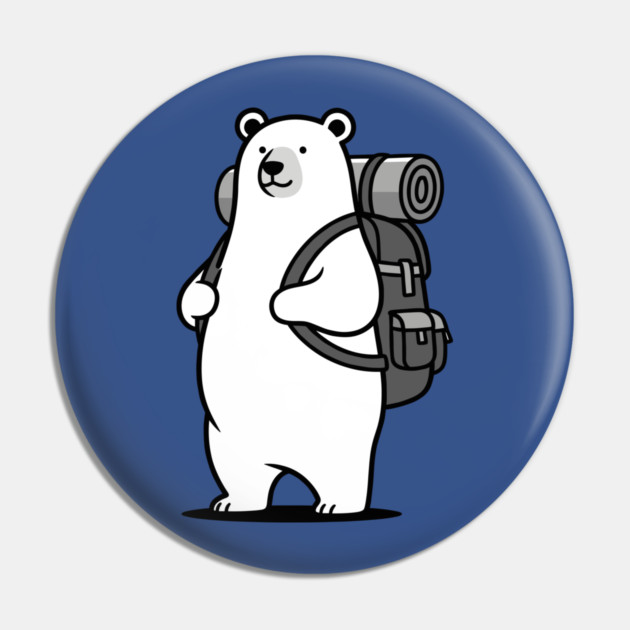 Adventurous Polar Bear Explorer Pin by enrynz