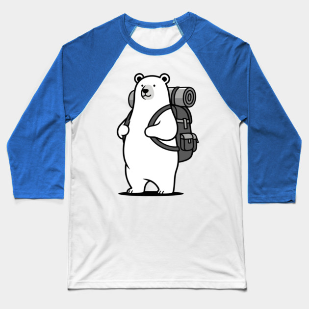 Adventurous Polar Bear Explorer Baseball T-Shirt by enrynz
