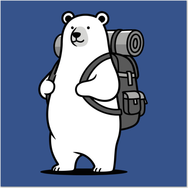 Adventurous Polar Bear Explorer Wall Art by enrynz