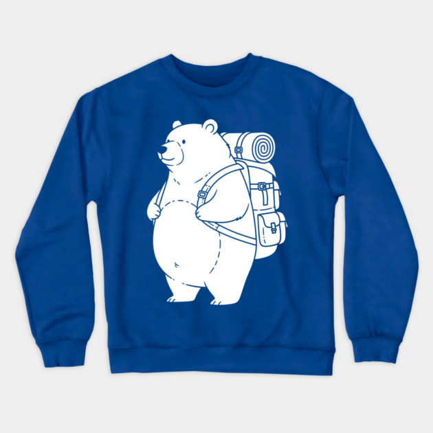 Adventurous Polar Bear Explorer Crewneck Sweatshirt by enrynz